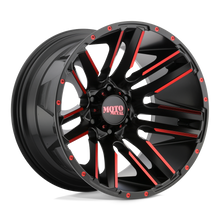 Load image into Gallery viewer, MO97821088524NRC - Moto Metal MO978 Razor 20X10 8X180 -24 mm Satin Black Machined Red Tint - Moto Metal Wheels Canada