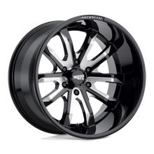Charger l'image dans la galerie, MO98329063330 - Moto Metal MO983 Dagger 20X9 6X135  30mm Gloss Black Milled - Moto Metal Wheels Canada