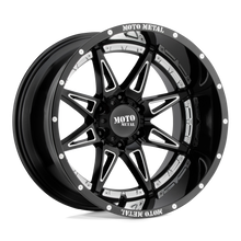 Load image into Gallery viewer, MO99379050312N - Moto Metal MO993 Hydra 17X9 5X127 -12 mm Gloss Black Milled - Moto Metal Wheels Canada