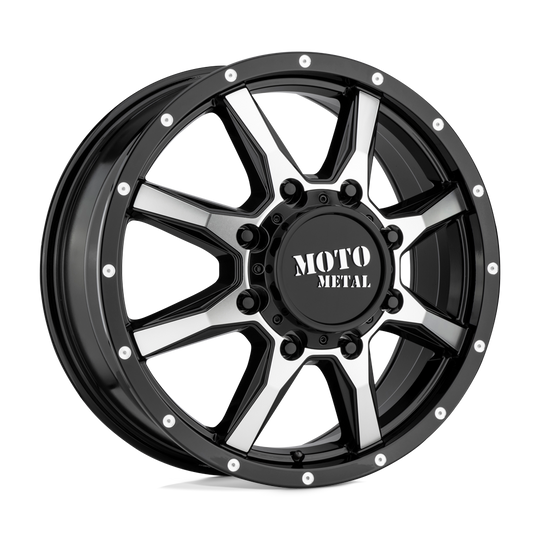 MO995208893127 - Moto Metal MO995 20X8.25 8X210  127mm Gloss Black Machined - Front - Moto Metal Wheels Canada