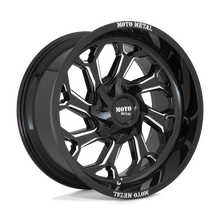 Charger l'image dans la galerie, MO99922288344N - Moto Metal MO999 22X12 8X180 -44 mm Gloss Black Milled - Moto Metal Wheels Canada