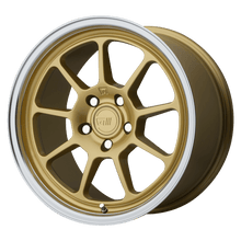 Load image into Gallery viewer, MR13579556645 - Motegi MR135 17X9.5 5X112  45mm Gold Center Machined Lip - Motegi Wheels Canada
