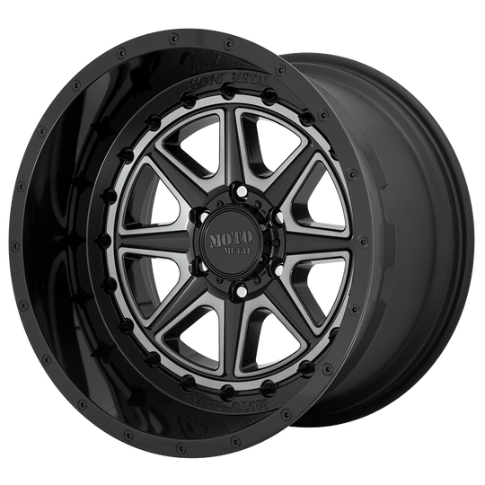 MO80122268444N - Moto Metal MO801 Phantom 22X12 6X139.7 -44 mm Gloss Black With Gray Tint - Moto Metal Wheels Canada