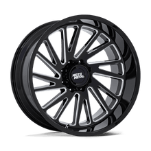 Charger l'image dans la galerie, MO811BE20105018N - Moto Metal MO811 Combat 20X10 5X127 -18mm Gloss Black Milled - Moto Metal Wheels Canada