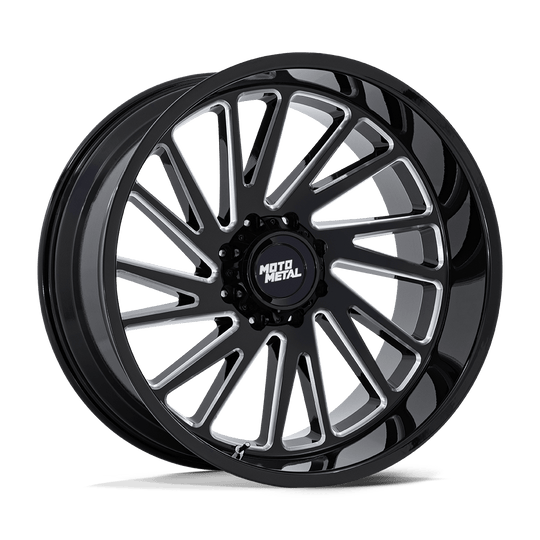 MO811BE20105018N - Moto Metal MO811 Combat 20X10 5X127 -18mm Gloss Black Milled - Moto Metal Wheels Canada