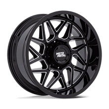 Load image into Gallery viewer, MO812BE20908720 - Moto Metal MO812 Turbine 20X9 8X170 20mm Gloss Black Milled - Moto Metal Wheels Canada