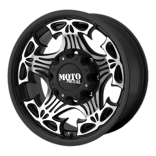 MO90929087318 - Moto Metal MO909 Skull 20X9 8X170  18mm Gloss Black With Machined Face - Moto Metal Wheels Canada