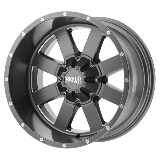 MO96229063400 - Moto Metal MO962 20X9 6X135  0mm Satin Gray Milled - Moto Metal Wheels Canada