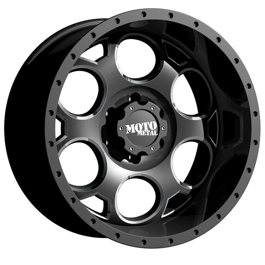 MO96429055712N - Moto Metal MO964 20X9 5X139.7 -12 mm Satin Black Milled - Moto Metal Wheels Canada