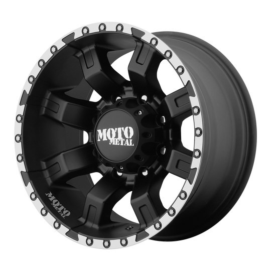 MO96821288544N - Moto Metal MO968 20X12 8X180 -44 mm Satin Black With Machined Flange - Moto Metal Wheels Canada