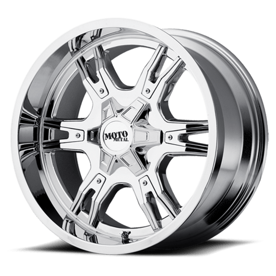MO96981063224N - Moto Metal MO969 18X10 6X135 -24 mm Chrome With Red And Black Accents - Moto Metal Wheels Canada