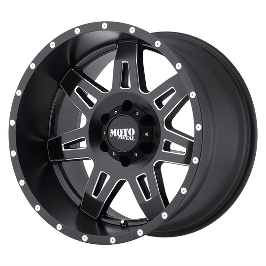 MO97589050918 - Moto Metal MO975 18X9 5X127  18mm Satin Black Milled - Moto Metal Wheels Canada