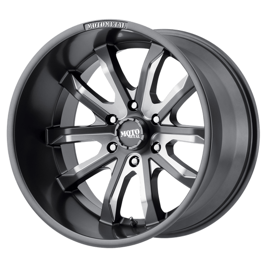 MO98389063400 - Moto Metal MO983 Dagger 18X9 6X135  0mm Satin Gray Milled - Moto Metal Wheels Canada
