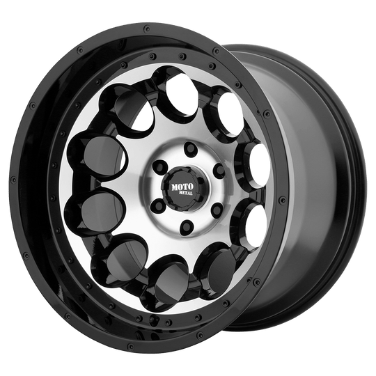 MO99029080500 - Moto Metal MO990 Rotary 20X9 8X165.1  0mm Gloss Black Machined - Moto Metal Wheels Canada