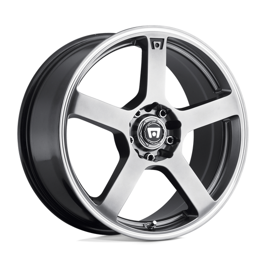 MR11677001440 - Motegi MR116 FS5 17X7 5X114.3 / 5X108 40mm Dark Silver Machined Flange - Motegi Wheels Canada