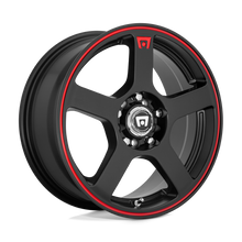 Load image into Gallery viewer, MR11677024740 - Motegi MR116 FS5 17X7 5X105 5X114.3 40mm Matte Black Red Racing Stripe - Motegi Wheels Canada