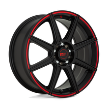 Load image into Gallery viewer, MR14288001945 - Motegi MR142 CS8 18X8 5X114.3 / 5X108 45mm Satin Black With Red Stripe - Motegi Wheels Canada