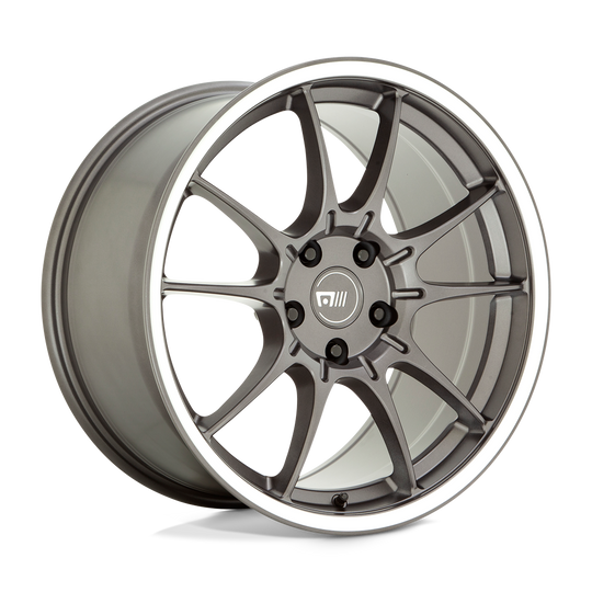 MR15278025545 - Motegi MR152 SS5 17X8 4X108  45mm Gunmetal With Machined Lip - Motegi Wheels Canada