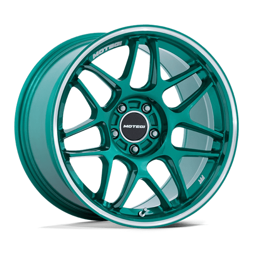 MR158ED18951215 - Motegi MR158 Tsubaki 18X9.5 5X114.3 ET 15mm Hokkaido Green With Machined Lip - Motegi Wheels Canada