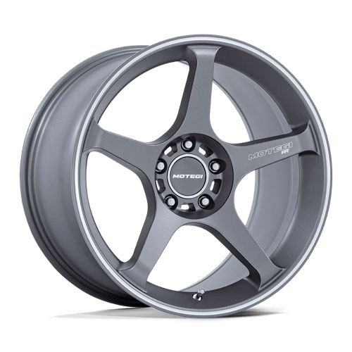 MR159AD18951200 - Motegi MR159 Battle V 18X9.5 5X114.3 ET 0mm Gunzilla With Machined Lip Stripe - Motegi Wheels Canada