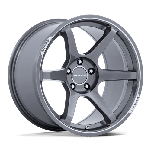 MR160AD19855235 - Motegi MR160 Battle VI 19X8.5 5X120 ET 35mm Gloss Gunzilla With Machined Lip - Motegi Wheels Canada