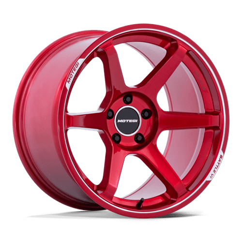 MR160QD19955M40 - Motegi MR160 Battle VI 19X9.5 5X100 ET 40mm Cherry Red Metallic With Machine Lip - Motegi Wheels Canada
