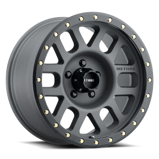 MR30978560800 - Method Race Wheels MR309 Grid 17X8.5 6X139.7 0mm Titanium - Matte Black Lip - Method Race Wheels Canada