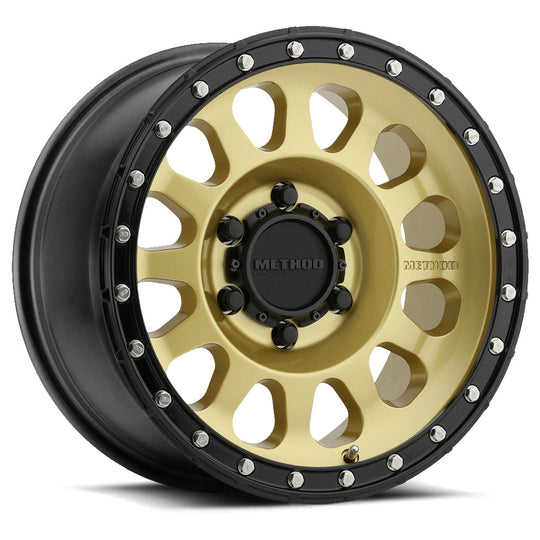 MR31578560100 - Method Race Wheels MR315 17X8.5 6X139.7 0mm Gold - Black Lip - Method Race Wheels Canada
