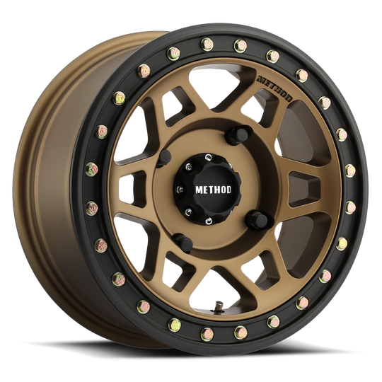 MR40557047952B - Method Race Wheels MR405 UTV Beadlock 15X7 4X136 38mm Method Bronze - Matte Black Ring - Method Race Wheels Canada