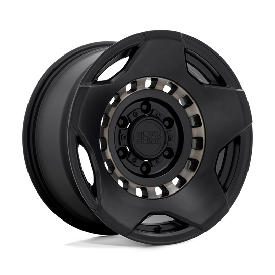 2090MZE126135M87 - Black Rhino Muzzle 20X9 6X135  12mm Matte Black W/ Machined Tinted Ring - Black Rhino Wheels Canada