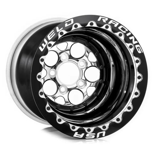 86P-616B278UB - Weld Racing Magnum 16X16 5X120.65 ET -114mm Polished Center - Black Shell - Weld Racing Wheels Canada
