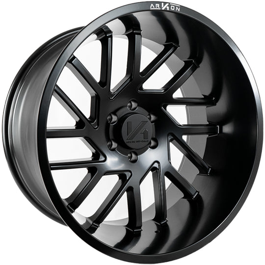 K15224208245 - Arkon Mandela 24X12 8X165.1 -51mm Satin Black - Arkon Wheels Canada