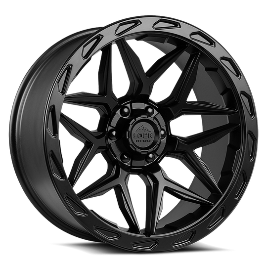 MATRIX-7921MB - Lock Offroad Matrix 17X9 5X127 / 5X139.7 ET 0mm Matte Black - Lock Offroad Wheels Canada