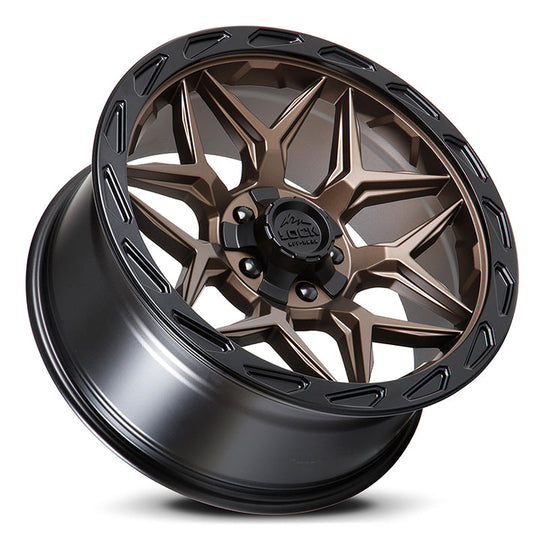MATRIX-221088MRMBR - Lock Off-Road Matrix 22X10 8X180 ET -18mm Matte Bronze with Matte Black Ring - Lock Off-Road Wheels Canada