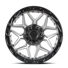 Charger l'image dans la galerie, MATRIX-2182MGMBR - Lock Matrix 20X10 8X165.1 -18mm Matte Grey With Matte Black Ring - Lock Wheels Canada