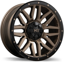 Load image into Gallery viewer, F240-1780-66ZB+00C781 - Fast HD Menace 17X8 6X114.3 / 6X120.65 0mm Satin Bronze With Black Trim - Fast HD Wheels Canada