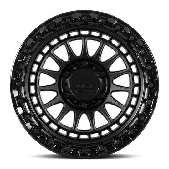 MOJAVE-7957GB12N - Lock Offroad Mojave 17X9 5X127 ET -12mm Matte Black With Gloss Black Ring - Lock Offroad Wheels Canada