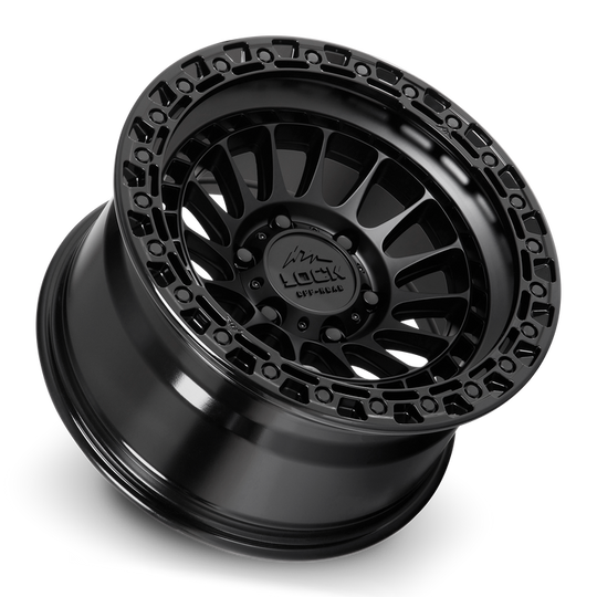 MOJAVE-7957GB - Lock Offroad Mojave 17X9 5X127 ET 0mm Matte Black With Gloss Black Ring - Lock Offroad Wheels Canada