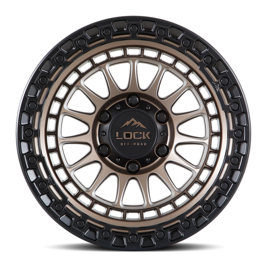 MOJAVE-7963MRMBR12N - Lock Offroad Mojave 17X9 6X135 ET -12mm Matte Bronze With Black Ring - Lock Offroad Wheels Canada