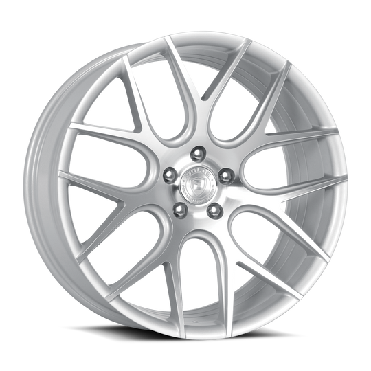 MONZA-98552GSF - Dolce Performance Monza 19X8.5 5X112 ET 28mm Gloss Silver Machined Face - Dolce Performance Wheels Canada