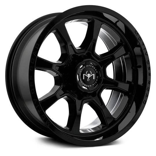 427B-2100512 - Motiv 427B Glock 20X10 5X114.3 / 5X127 ET -12mm Gloss Black - Motiv Wheels Canada