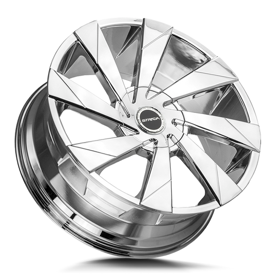 S62050135 - Strada S62 Moto 20X8.5 5X114.3 / 5X120.65 35mm Chrome - Strada S62 Wheels Canada
