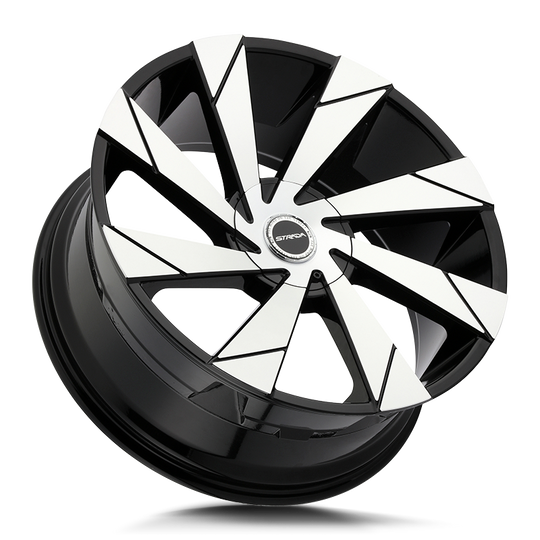 S62000018GBM - Strada S62 Moto 20X8.5 BLANK 18mm Gloss Black Machined - Strada Wheels Canada