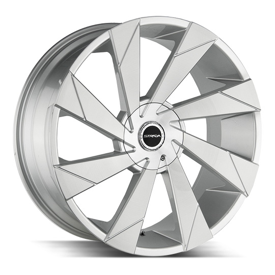 S62660730BFS - Strada S62 Moto 26X10 6X135 / 6X139.7 30mm Silver - Strada S62 Wheels Canada