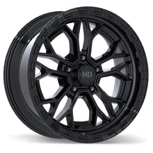 Charger l'image dans la galerie, F276-2290-83BH+26C842 - Fast HD Muramasa 22X9 6X139.7 26mm ET 84.2mm Bore Gloss Black with Grey Milling - Fast HD Wheels Canada