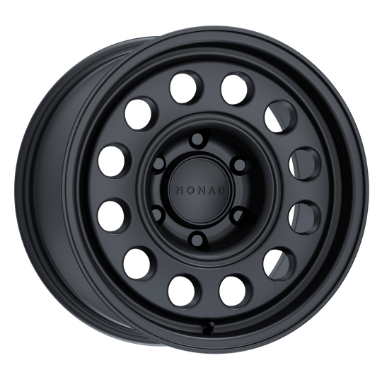N501SB-88018+44 - Nomad 501 Convoy 18X8 5X120 44mm Satin Black - Nomad Wheels Canada