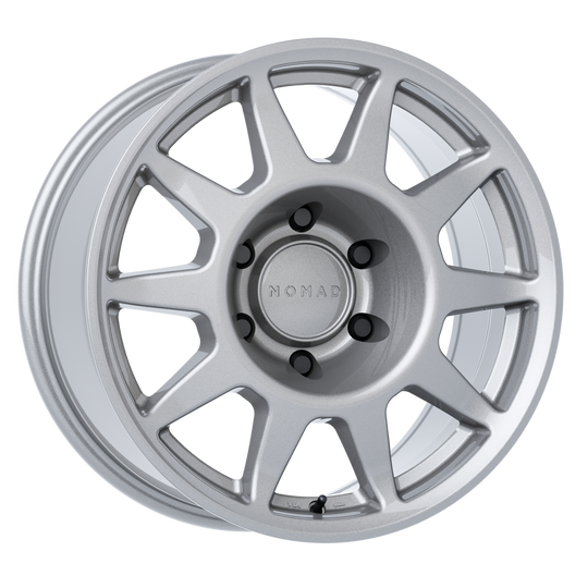 N505OE-78551-00 - Nomad 505 Touring 17X8.5 5X150 0mm OE Silver - Nomad Wheels Canada