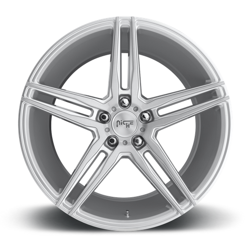 M170188021+40 - Niche M170 Turin 18X8 5X120  40mm Gloss Silver Machined - Niche Wheels Canada