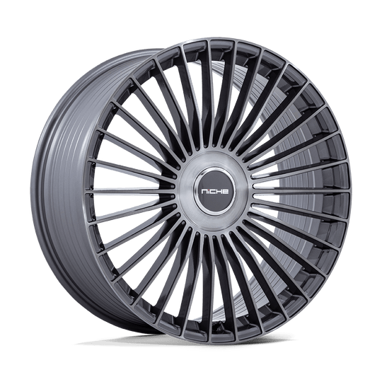 NC282AR21905N20 - Niche NC282 Serene 21X9 5X112 / 5X120 ET 20mm Gloss Titanium Brushed - Niche Wheels Canada