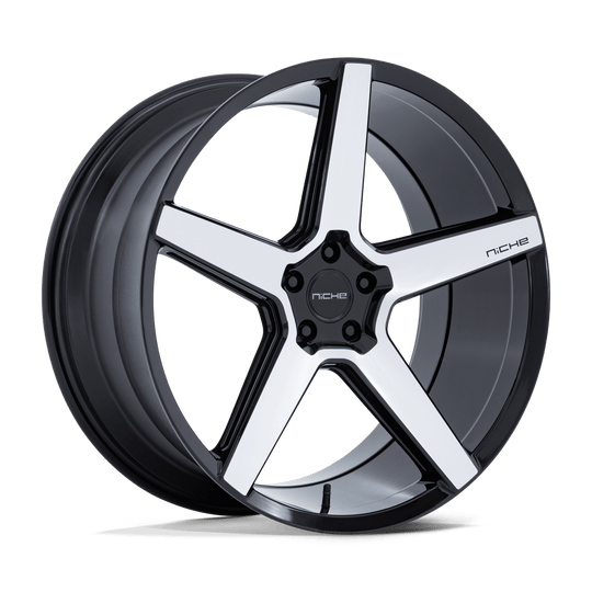 NC283BD20055738 - Niche NC283 Modena 20X10.5 5X112 ET 38mm Gloss Black With Machined Face - Niche Wheels Canada